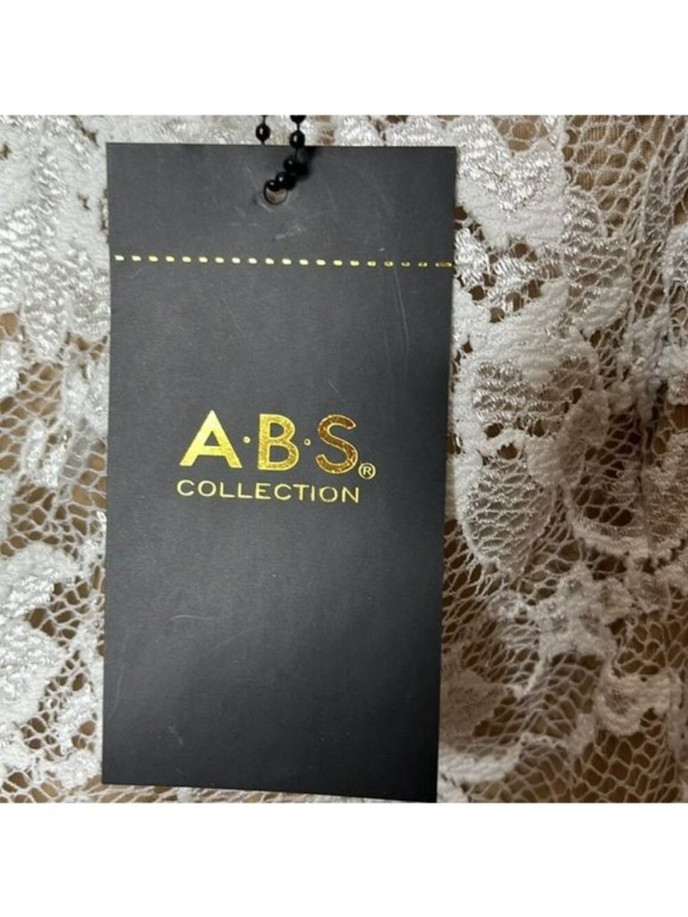 NWT ABS Allen Schwartz Womens Ivory Lace Overlay Sheath Dress PLUS SIZE 20W - Picture 4 of 11